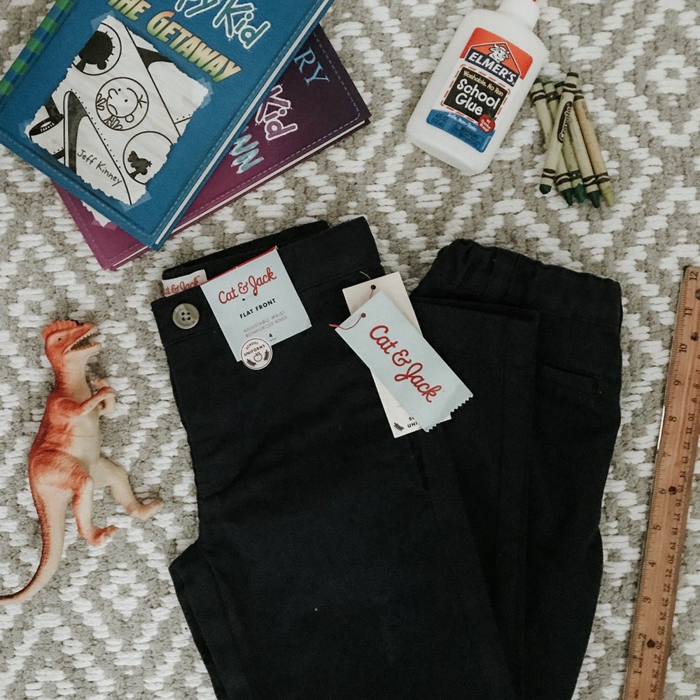 Boys Two Navy Blue Uniform Pants //